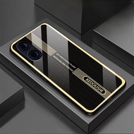 Oppo A78 4G Case / A78 5G Casing Premium Tempered glass back cover silicone fashion