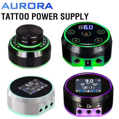 Aurora 2 Tattoo Power Supply For Coil & Rotary Tattoo Machine Pen Battery Aurora 3 Upgrade Dual Outp