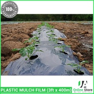 High Quality Plastic Mulch Film (3 feet width x 400 meters long) 1 roll (Black)