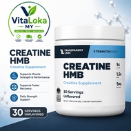 Transparent Labs Creatine HMB Supplement, 5g Creatine + 1.5g HMB, Muscle Strength & Performance Supp