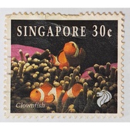 Used stamp collection旧邮-Singapore Marine Life - Fish - Clown Fish 30c