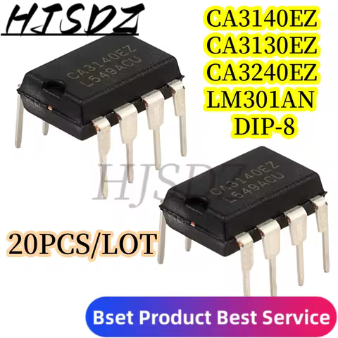 【20PCS/LOT】Amplificadores Operacionales LM301AN, CA3140EZ, CA3240EZ, CA3130EZ (DIP-8) - 100% Nuevos 