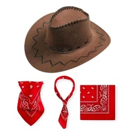 Cowboy Hat - Adult American Cowboy Hat - Imported Cowboy Hat - Unisex Zig Zag Strap Cowboy Hat - Cow