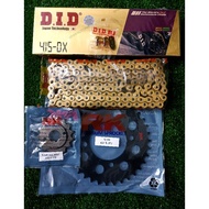 FULLSET YAMAHA DID 415DX GOLD-132L & CHAIN SAHAJA ORIGINAL DID MALAYSIA