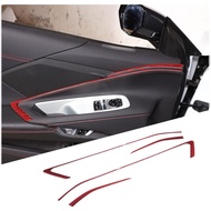 CHEAYAR Soft 3D Real Carbon Fiber Car Interior Door Trim Strip Decor Trim Kit Compatible with Corvet