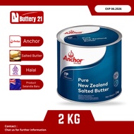 ANCHOR SALTED BUTTER 2 KG SALTED TINNED/ANCHOR SALTED CANNED