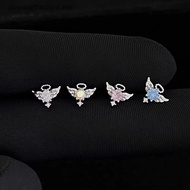 [Popularfactors] Women Angel Wing Earrings Dazzling   Ear Cuff Fashion Stud For Party Wedding  [MY]
