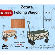 ZoTaTa 150L Outdoor Utility Folding Wagon Trolley 7 Inch BIG WHEEL Camping Wagon Tool truck portable