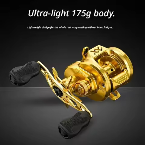 Longze B201MC Full Metal Cnc Drum Fishing Reel Long Distance Casting Big Game Snakehead Fishing Salt