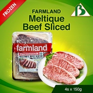 FREE GIFT [BenMart Frozen] Farmland Meltique Marble Beef Striploin Steak 4s x 150g/130g Tray/VacuuM