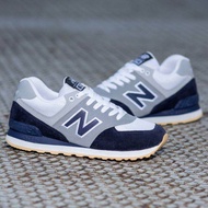 [BISA COD] Sepatu Sneakers Pria NB New Balnce 574 Abu Navy Premium Import BNIB