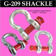 Twinjean- 3/4 4.75 Tons G-209 Bow Type Shackle Lifting-Pulling Shackle