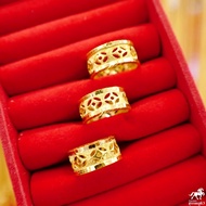 แหวนทอง 1 สลึง น้ำหนัก 3.8 กรัม ลายฉลุหลุยส์ ทองแท้ 96.5% แหวนหมั้น แหวนแต่งงาน แหวนครบรอบ