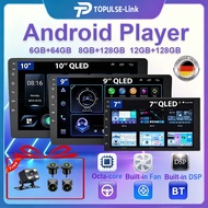 TOPULSE Carplay Android Auto 12+128GB/8+128GB Car Player 7"/9"/10" Q LED Screen Multimedia MP5 Cooli