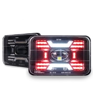 OVOVS DOT Sealed H4651 H4652 H4656 H6545 Square DRL with Red Background Projector 4x6 Led Headlight 