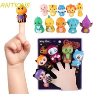 ANTIONE Dinosaur Hand Puppet Children Gifts Soft Rubber Role Playing Toy Finger Dolls Cartoon Animal Children'S Puppet Toy Fingers Puppets