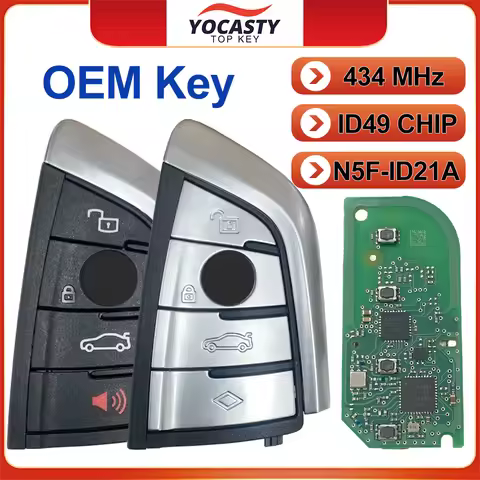 FCC ID:N5F-ID21A Original Key For BMW 3 5 6 7 X3 X5 X7 G Series G20 G30 G32 G11 434MHz ID49 Chip Sma