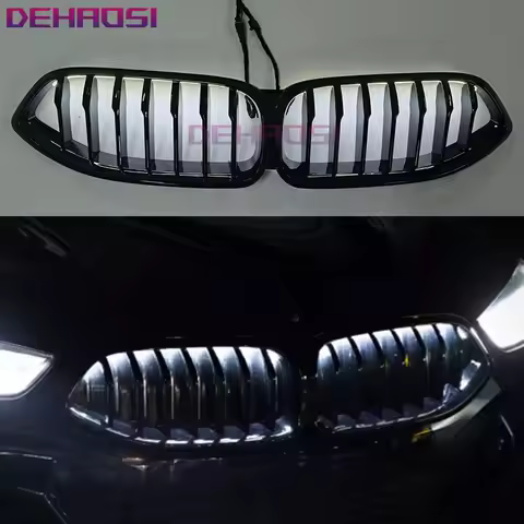 LED Light Grille For BMW 8 Series M8 G14 G15 G16 Style Kidney Grille Front Grill Grid M Sport Illumi
