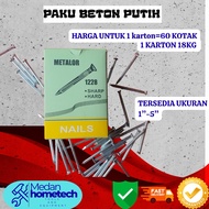 (1 box) White concrete nails, white wall nails, 1 carton