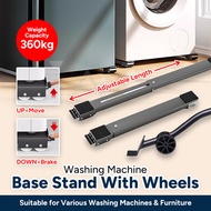 Washing Machine Base Stand Rack With 360° Wheels Fridge Roller Holder