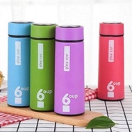 6OUP Cup Leakproof Water Bottle Creative Tumbler Color Cup Hot and Cold Double Layer Water Glass