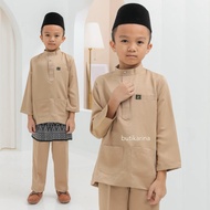 BAJU MELAYU BUDAK LELAKI KANAK KANAK BAYI BABY NUDE BROWN COKLAT LEMBUT (umur 6 bulan -12 tahun)