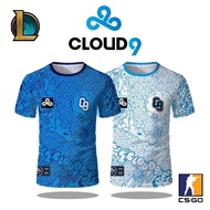 2025 Esports Club Cloud9 Jersey C9 T-shirt League Of Legends CSGO Game Training Uniform Men's And Wo
