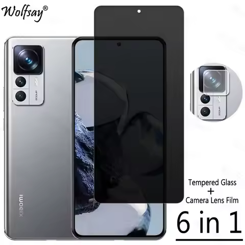 Privacy Screen Protector For Xiaomi 12T Pro Anti-Spy Tempered Glass Xiaomi 12T 12 T Pro Camera Glass