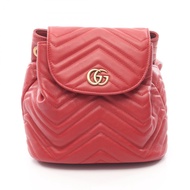 【二手】Gucci GUCCI 雙肩包 GG Marmont 528129RED皮革 GG Marmont 雙肩包 女款 二手 B
