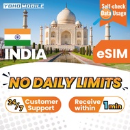 [Yoho] India eSIM No Daily Limit 3GB 5GB 10GB  30 Days Yoho Mobile Official Store
