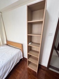 IKEA BILLY 原木色木質窄身書架