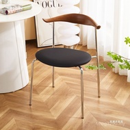 Simple Simple Light Extremely Croissant Cafe Solid Wood Modern loft Soft Dining Chair Household Nord