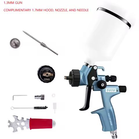5600 RP Spray Gun Car Repair Paint Spray Guns Adapter and Mix Tank 1.3/1.7mm Nozzle for Painting Wat