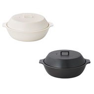 KAKOMI IH donabe ceramic pot 1.2L, 2.5L(White/ Black)