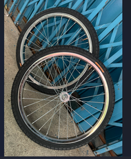 [รวมยางนอก+ยางใน] ล้อจักรยาน (แบบหนา) ล้อเหล็ก  ขนาด16x1.75/ 20x1.75 /24x1.75