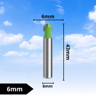Mata router kayu round bit mata profil  setengah lingkaran shank 6mm