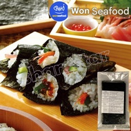 Haenong Half-Cut Seaweed 50 Sheets 55g | Korean Nori for Sushi & Maki | Premium Unseasoned Grilled Y