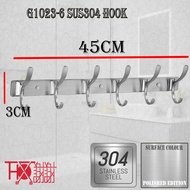 Thx Sus304 Stainless Steel Bathroom Accesories g1023-6 Mirror Polish Robe Hook