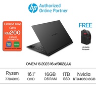 HP OMEN 16-Xf0028AX 16.1" QHD 240Hz Gaming Laptop ( Ryzen 7 7840HS, 16GB, 1TB SSD, RTX4060 8GB, W11 )