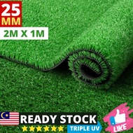 [2M WIDTH] 25MM ARTIFICIAL GRASS DIY 2 METER X 1 METER  NATURAL GREEN FAKE GRASS KARPET RUMPUT INDOOR OUTDOOR