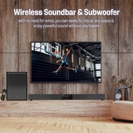 Vinnfier VF Hyperbar 505 BTRW Wireless Soundbar Wireless Subwoofer Karaoke System Microphone Soundbar Audio TV