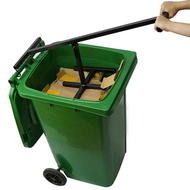 [whfashionkk] Manual Waste Compactor Tool, Iron Waste Bin Compactor Tool, Heavy-duty Outdoor Waste B