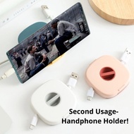 2 in 1 Rotatable Earphone Winder/ Wire Cable Storage Box/ Travel Organiser