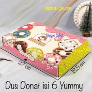 [Contents 10] Donut Box contains 6 Full Motifs 27x18.5x5 cm DUPLEX YUMMY Donut Cake Box/ 27 x 18.5 x