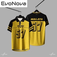 【Free Custom Name &amp; Number】EvoNova Jersey NFL Jersey Malaysia Harimau Malaya Edition Oversize Unisex Shirt