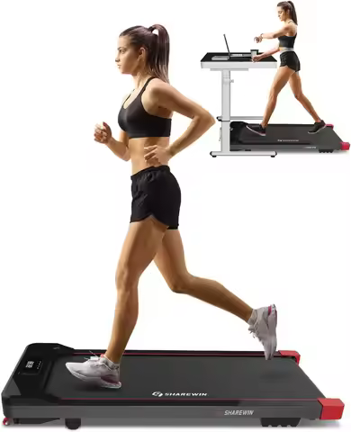 Under Desk Treadmill, Small Treadmill 2.5HP Electric Treadmill, Walking Treadmill Compact Electric R