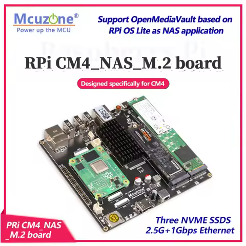 Raspberry Pi CM4_NAS_M.2 board,3* NVME ssd, M.2 support 22110 2280 2242,2.5Gbps ETH and GIGA etherne