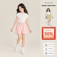 Girls Cotton Shorts Summer Thin Breathable Casual Pants for 3-15 Years Old 90-160cm Height