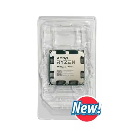 AMD Ryzen 5 7500F , R5 7500F New 6C/12T 65W 5NM L3=32M 100-000000926 Socket AM5 New but without cool