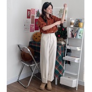 [Nhập LAZLOOK99 GIẢM 100K/500K] Quần ống rộng dáng suông gấp gấu lơ-vê - Folded Pants - by ufo.theba